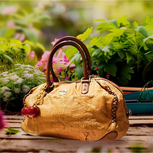 Vintage MCM Rich Brown Leather Satchel shoulder bag tote bag - Picture 6 of 15